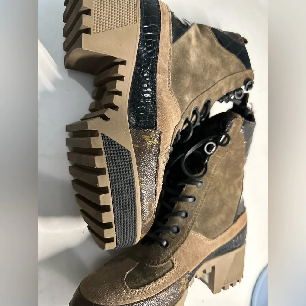 LOUIS VUITTON LAUREATE PLATFORM DESERT BOOT SIZE 37 - Picture 7 of 13